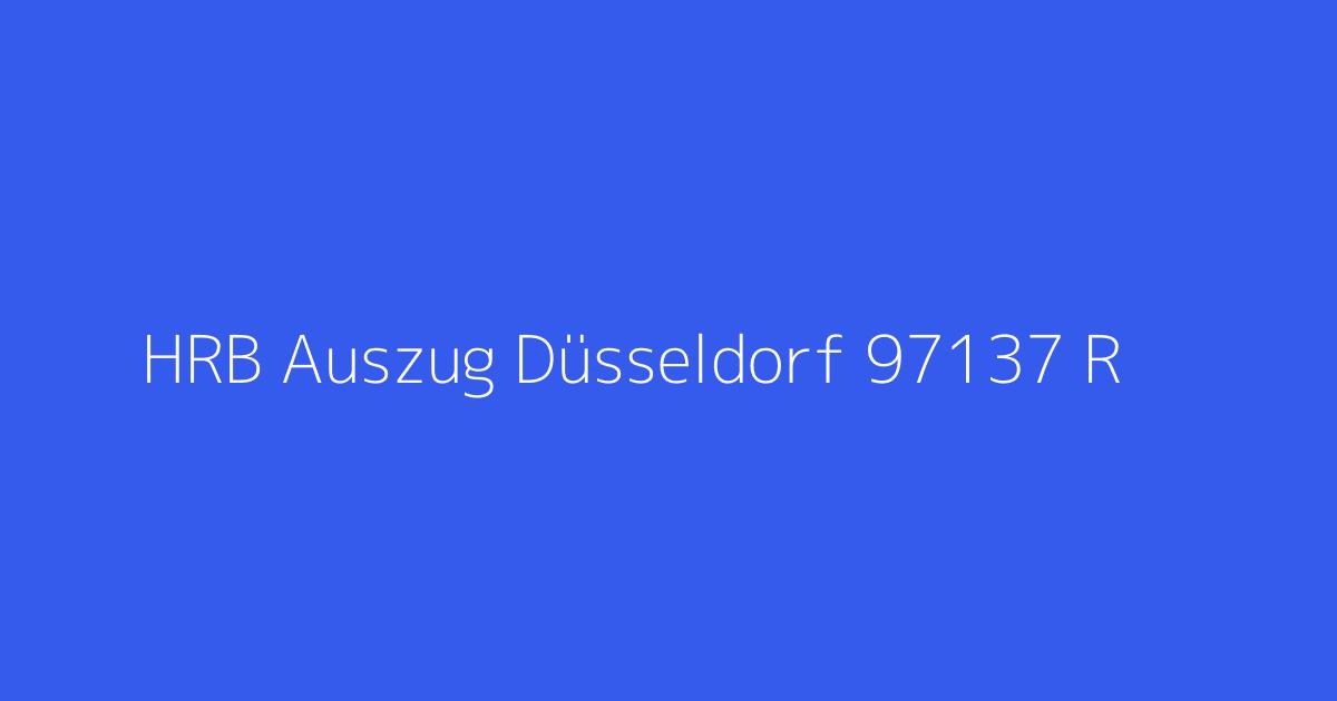 HRB Auszug Düsseldorf 97137 R & K Instandsetzung UG Langenfeld